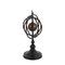 17" Brown Metal Industrial Armillary Sphere Sculpture